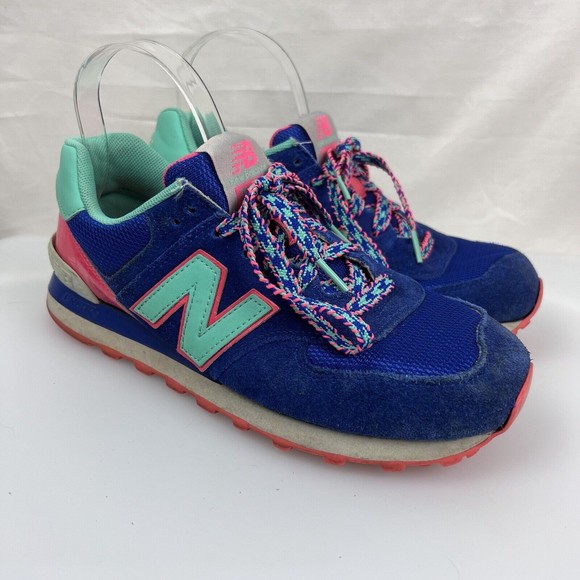 New Balance Shoes - New Balance 574 Women’s Blue Pink Aqua Sneaker Tennis Shoe Size 9.5